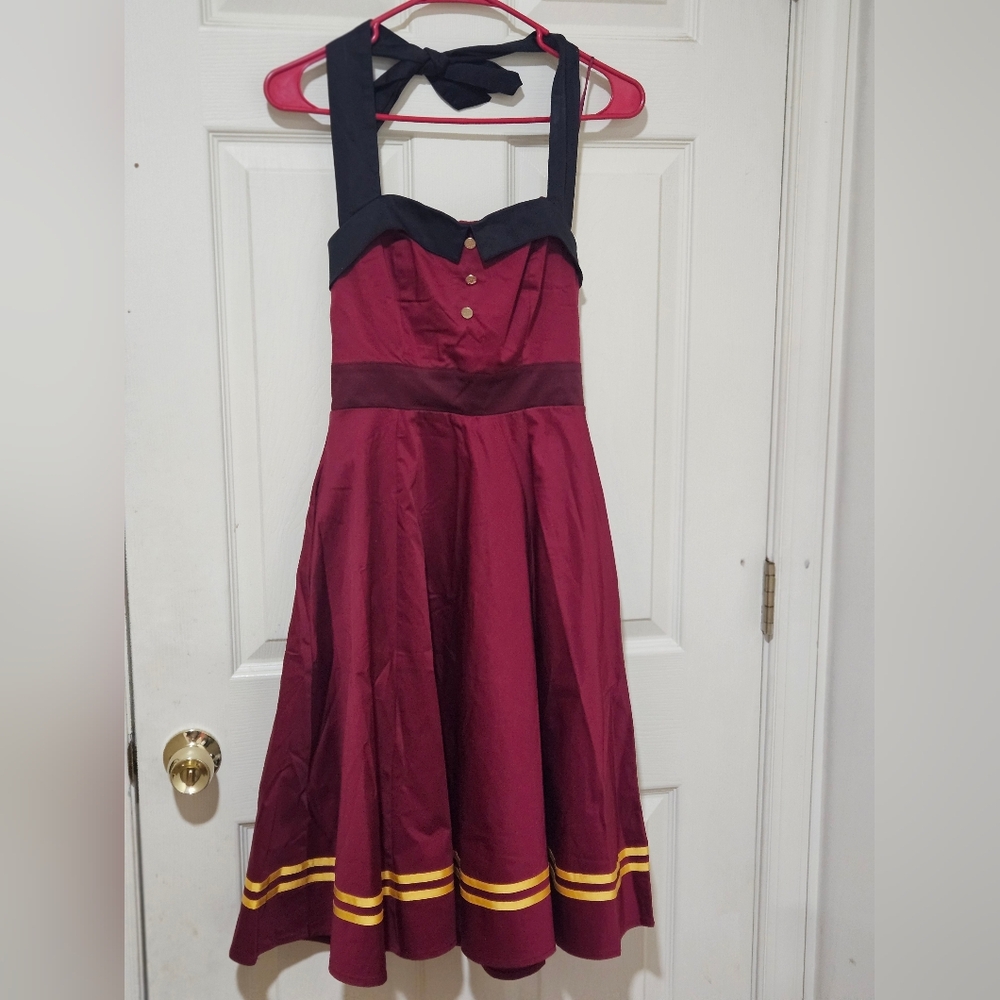 Disney Parks Dress Shop Tower of Terror Bellhop Halter Dress Sz XS